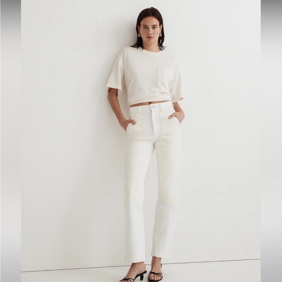 NWT Madewell The ‘90s Straight Jean: Two-Tone Workwear Edition Size 32 - Picture 1 of 16